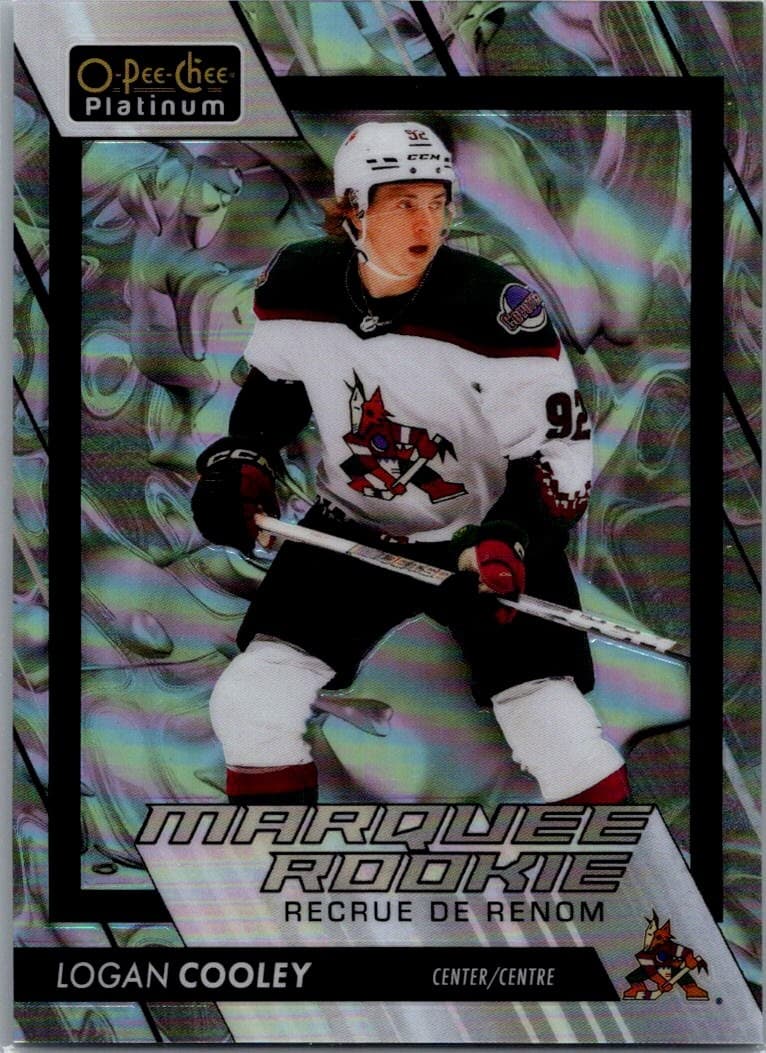 2023-24 O-Pee-Chee Platinum #202 Logan Cooley Liquid Metal #/399