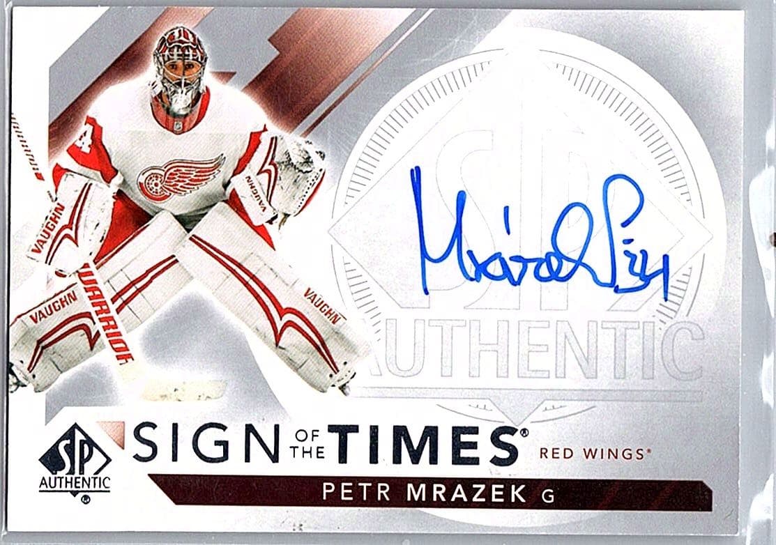 2017-18 SP Authentic #SOTT-PM Petr Mrazek Sign of the Times