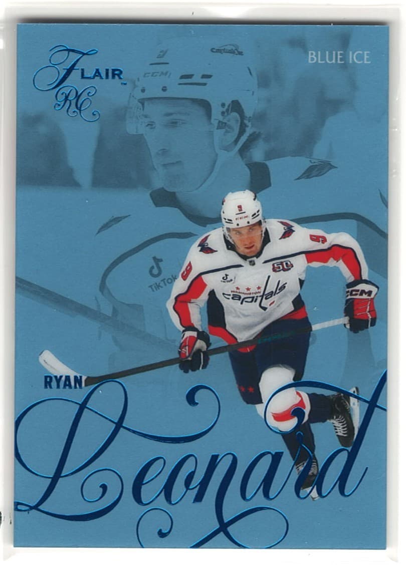2025-26 Flair #183 Ryan Leonard Blue Ice #/49