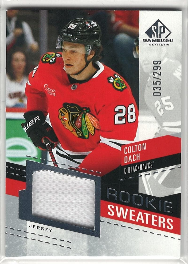 2025-26 SP Game Used Colton Dach Rookie Sweaters /299