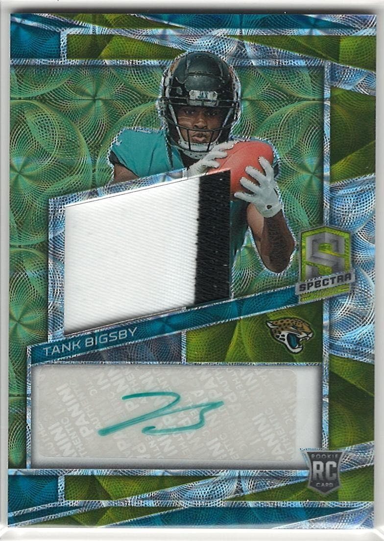 2023 Panini Spectra Tank Bigsby RC RPA Neon Green Auto /35