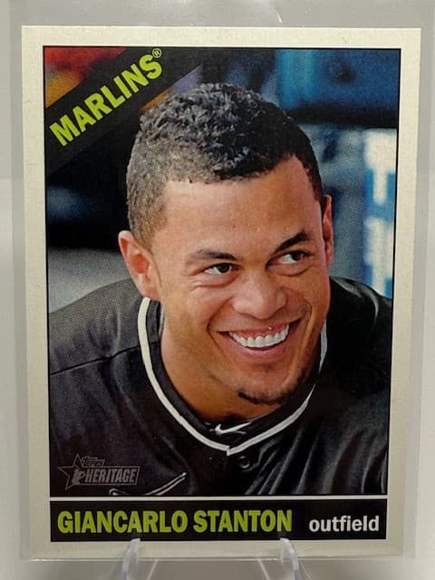 2015 Topps Heritage #426b Giancarlo Stanton Color Swap