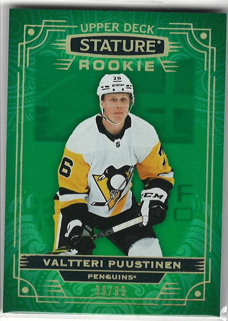 2022-23 Upper Deck Stature #160 Valtteri Puustinen Green #/99
