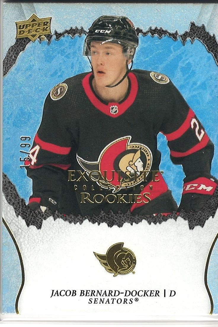 2021-22 Upper Deck Ice Jacob Bernard-Docker Exquisite RC Blue /99