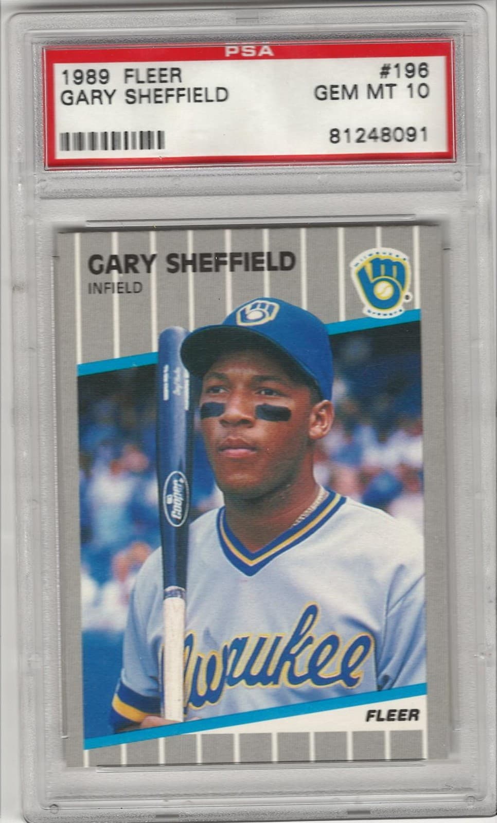 1989 Fleer #196 Gary Sheffield RC PSA 10