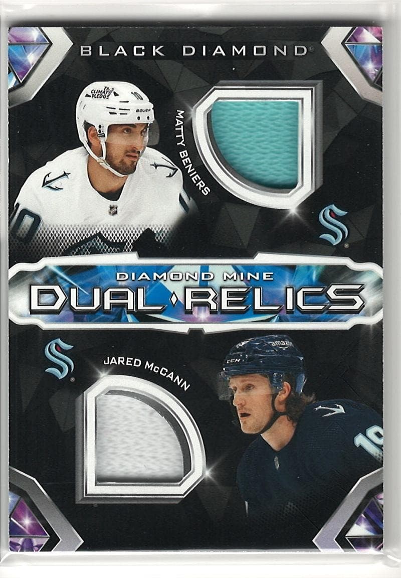 2023-24 Black Diamond Matty Beniers Jared McCann Diamond Mine Dual Relics