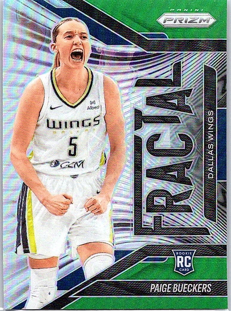 2025 Panini Prizm WNBA #13 Paige Bueckers Fractal Green Prizms