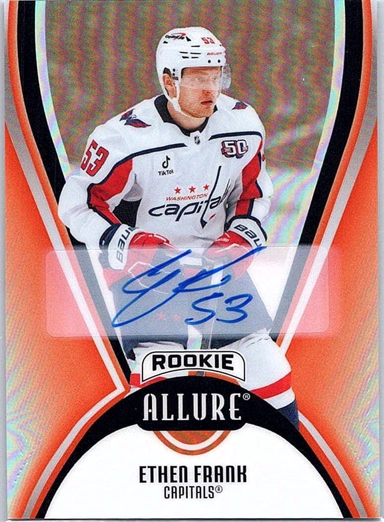 2025-26 Upper Deck Allure #135 Ethen Frank Autographs Red Rainbow