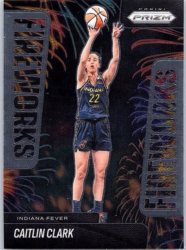 2025 Panini Prizm WNBA #9 Caitlin Clark Fireworks