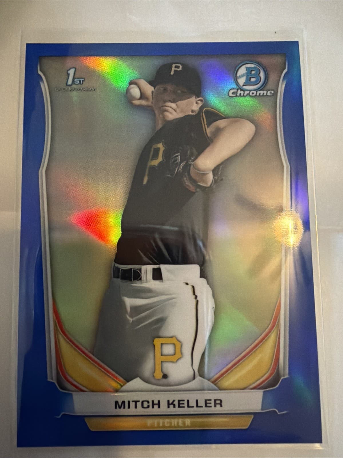 2014 Bowman Draft Chrome Blue Refractors #CDP69 Mitch Keller /399 Pirates