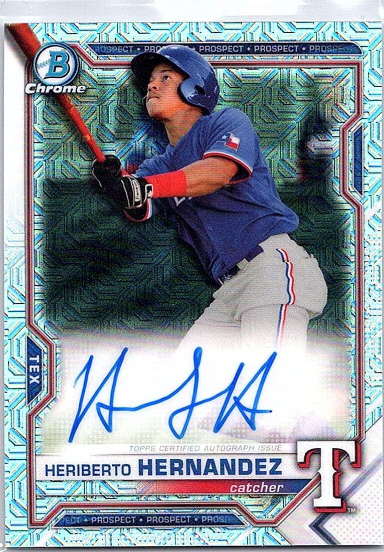 2021 Bowman Chrome Heriberto Hernandez Mojo Refractor Auto