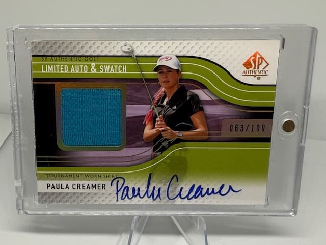 2012 SP Authentic #20 Paula Creamer Base Limited Auto & Swatch #/100