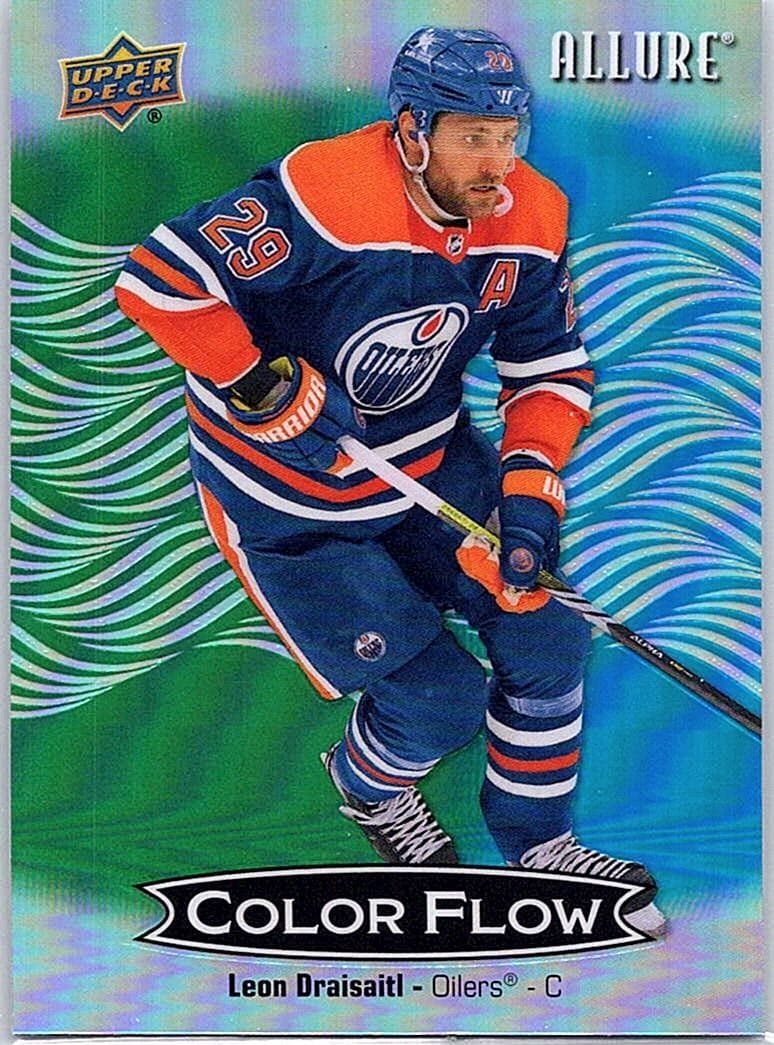 2024-25 Upper Deck Allure #CFL-27 Leon Draisaitl Color Flow Green-Blue