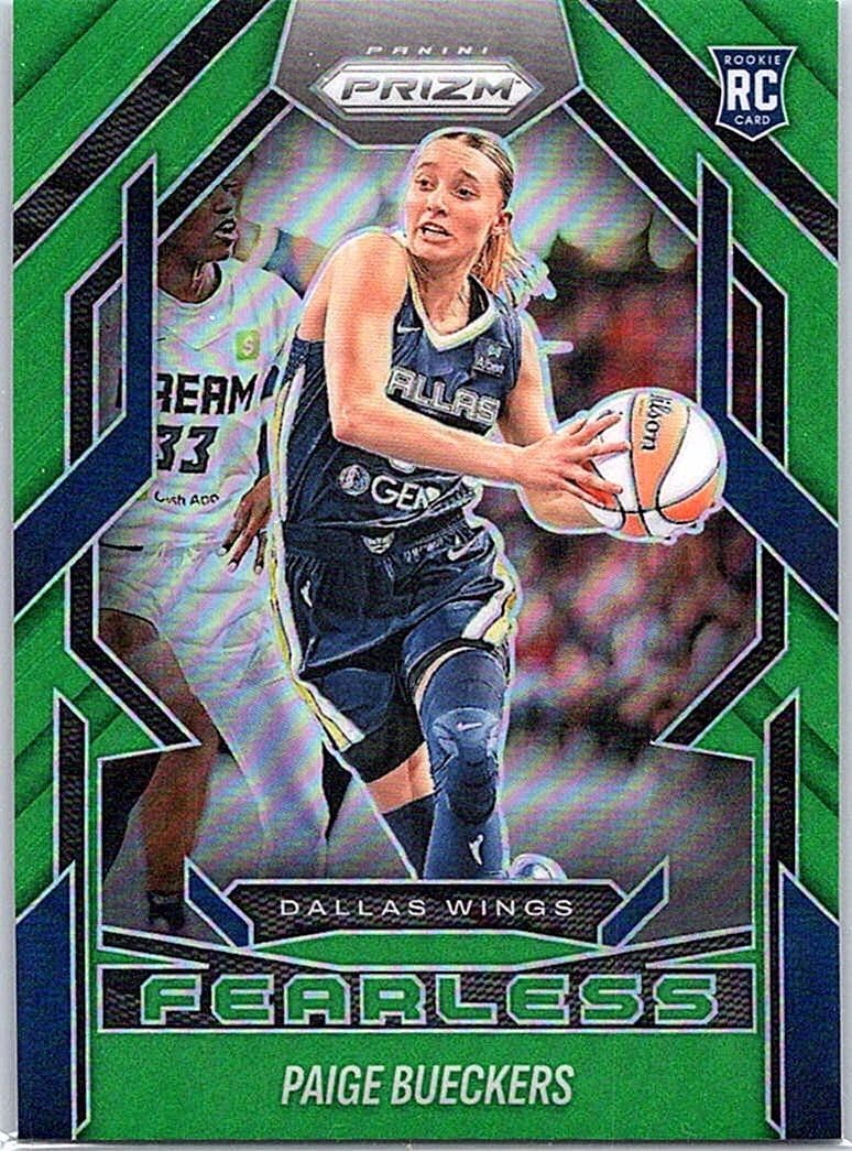 2025 Panini Prizm WNBA #13 Paige Bueckers Fearless Green Prizms