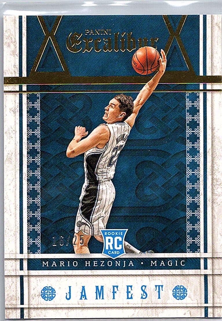 2015-16 Panini Excalibur #14 Mario Hezonja Jamfest Gold #/25