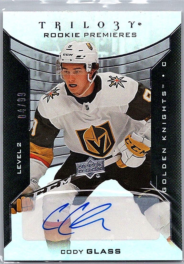 2019-20 Upper Deck Trilogy #110 Cody Glass Silver Foil Auto /99