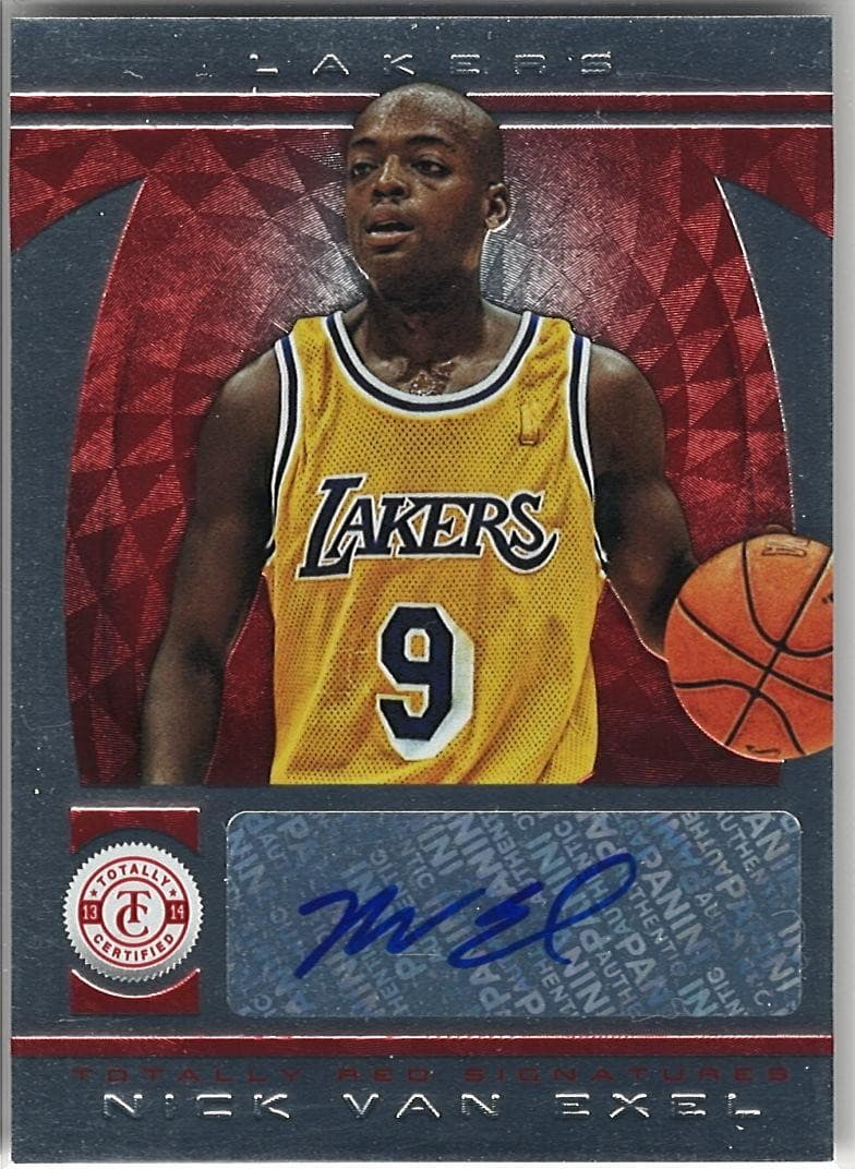 2013-14 Panini Totally Certified #56 Nick Van Exel Totally Red Signatures /10