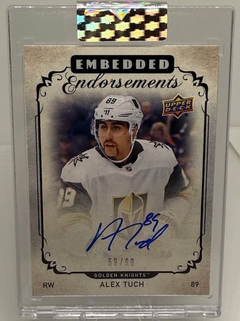 2018-19 Upper Deck Clear Cut Alex Tuch Embedded Endorsements Veterans /99