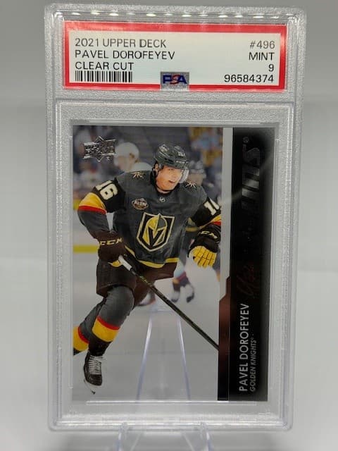 2021-22 Upper Deck #496 Pavel Dorofeyev Clear Cut RC PSA 9 Golden Knights 🔥🔥