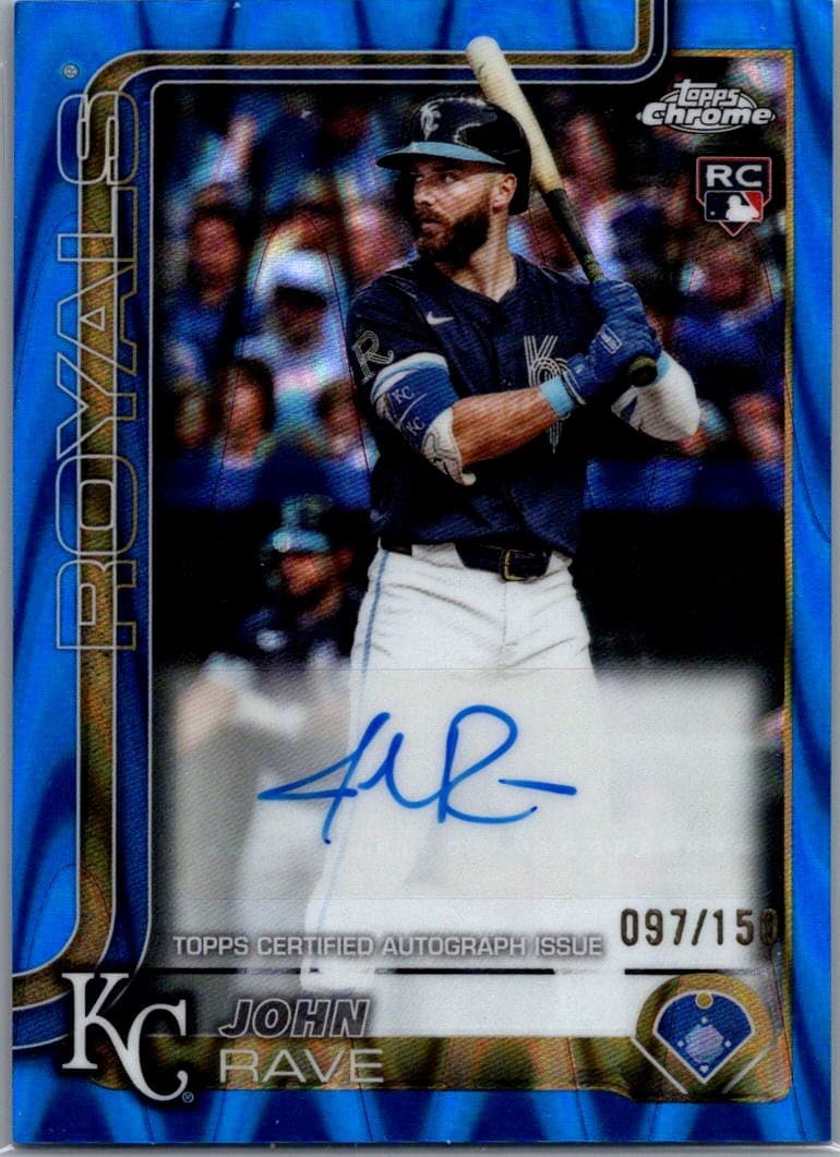 2025 Topps Chrome Update Blue RC Auto RayWave Refactors Jon Rave /150