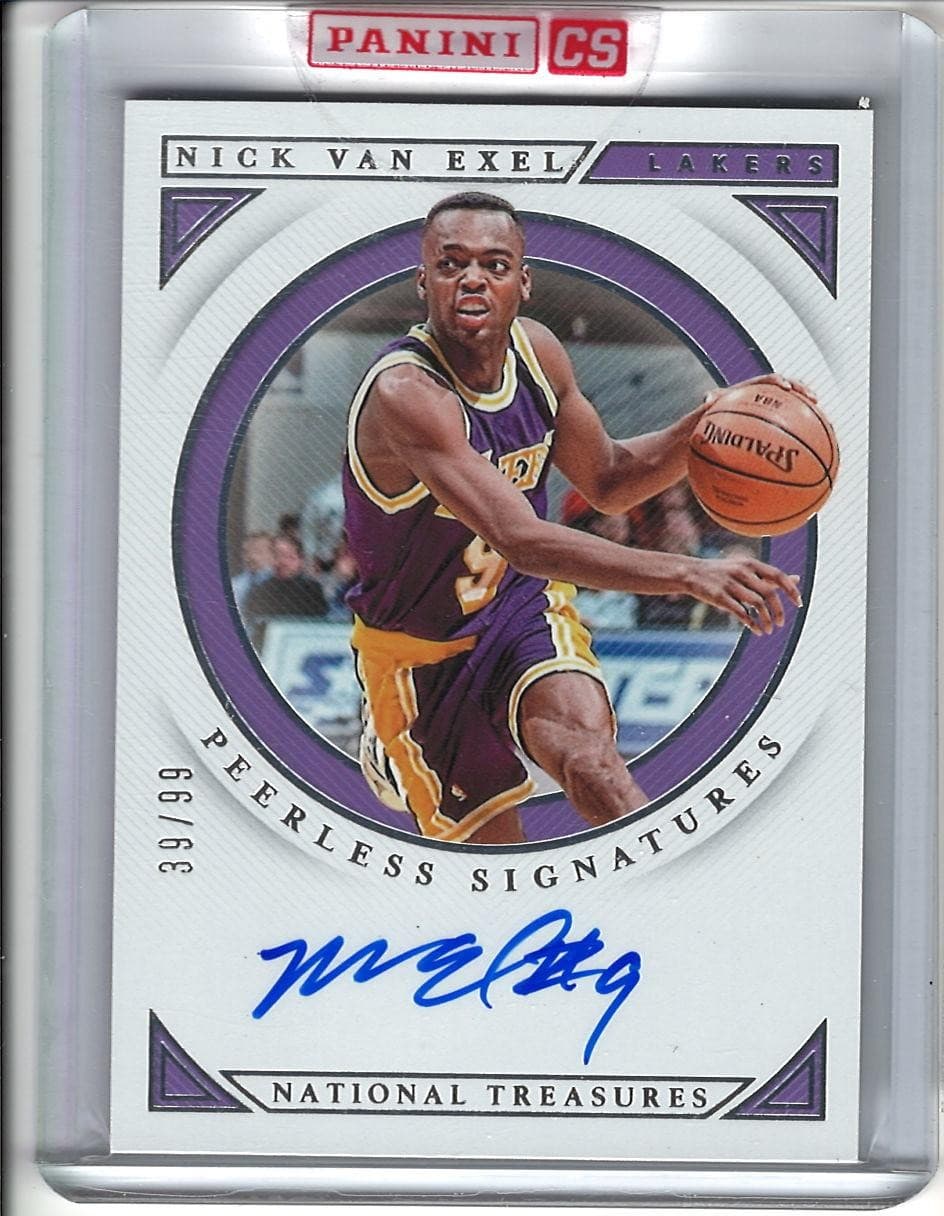 2018-19 Panini National Treasures Nick Van Exel Peerless Signatures Auto  /99