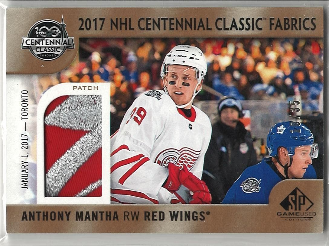 2017-18 SP Game Used Anthony Mantha NHL Centennial Classic Fabrics Patch /35