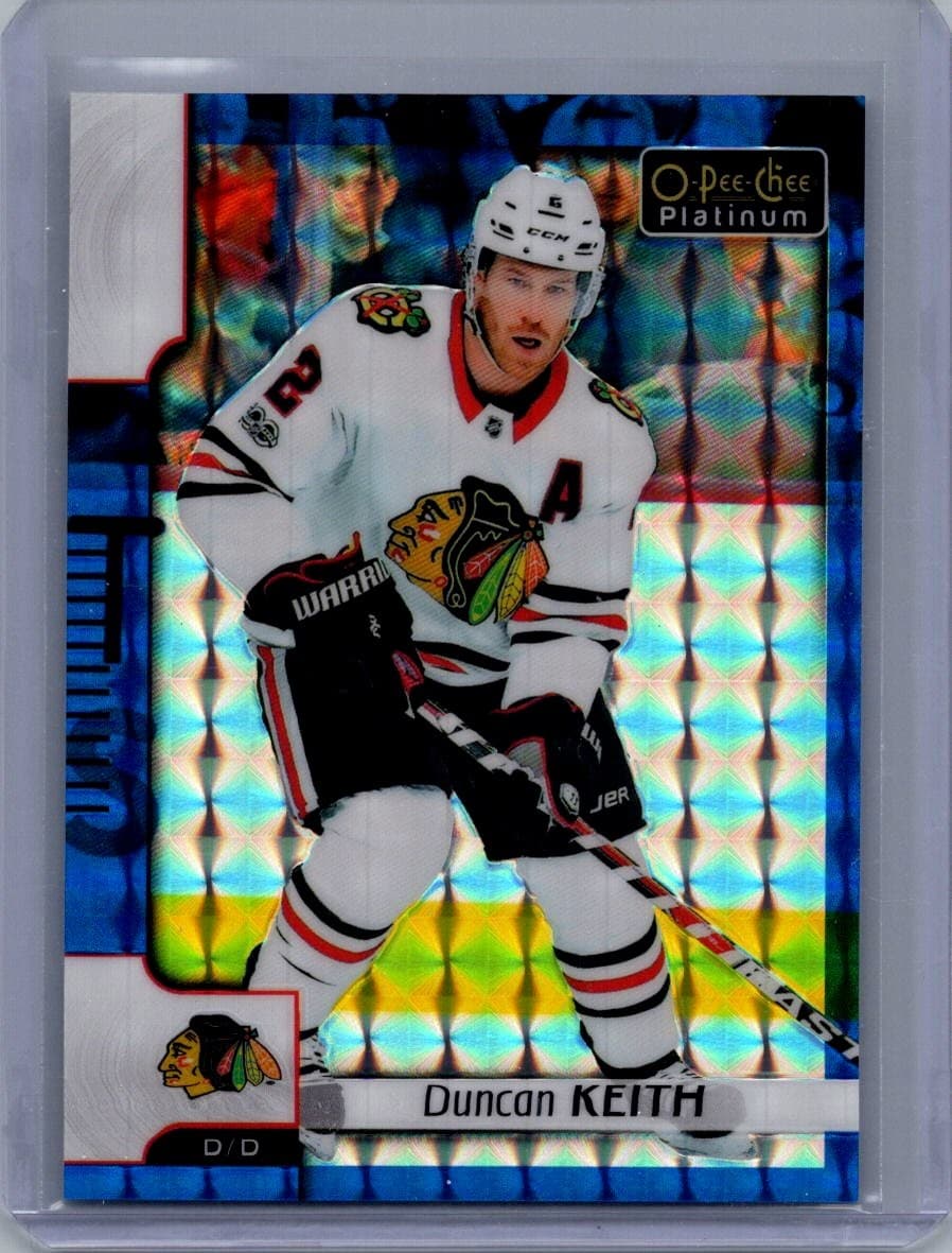2017-18 O-Pee-Chee Platinum #88 Duncan Keith Royal-Blue-Cubes #/99
