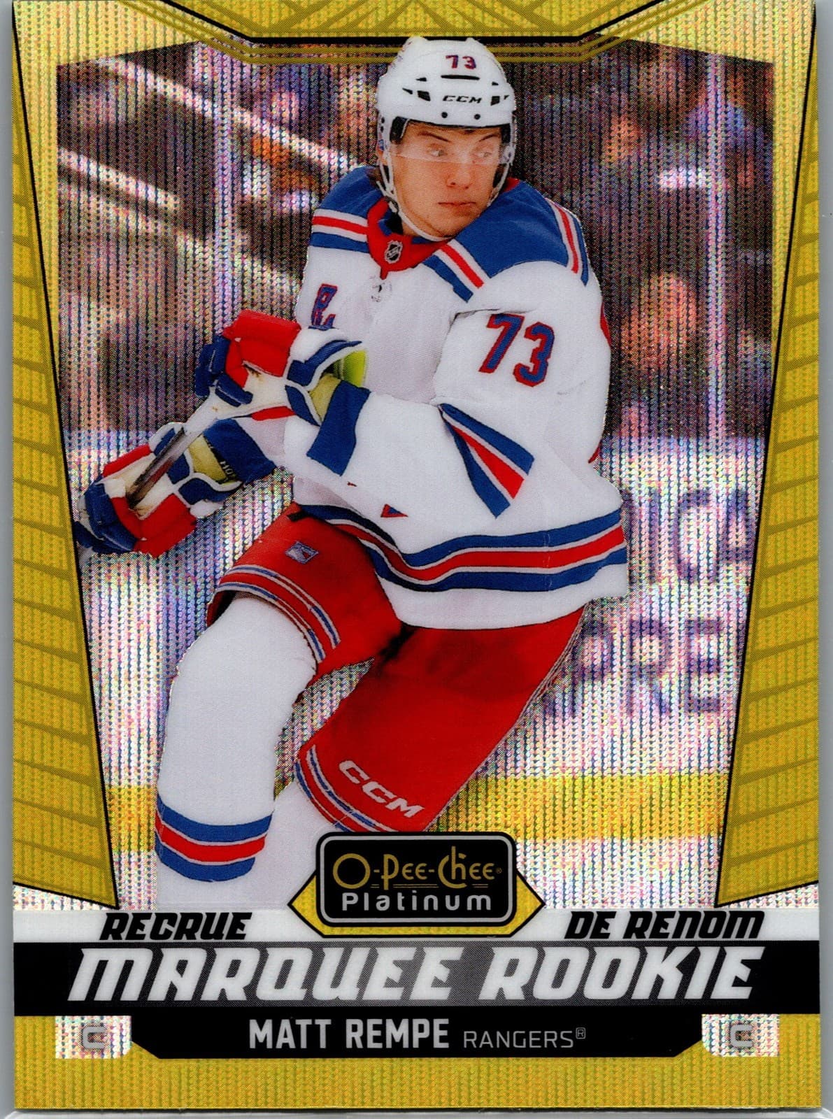 2024-25 O-Pee-Chee Platinum #244 Matt Rempe Neon Yellow Surge