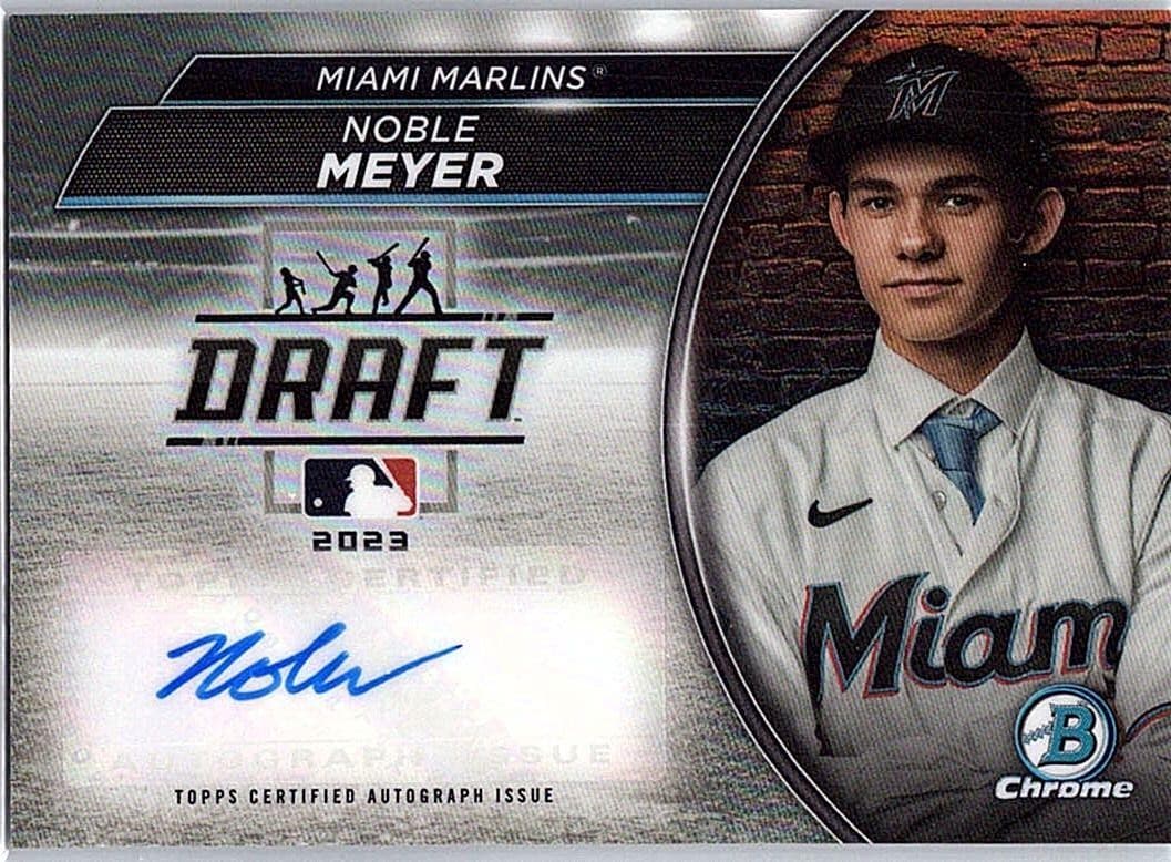 2023 Bowman Draft #BDNA-NM Noble Meyer Bowman Draft Night Autographs /99