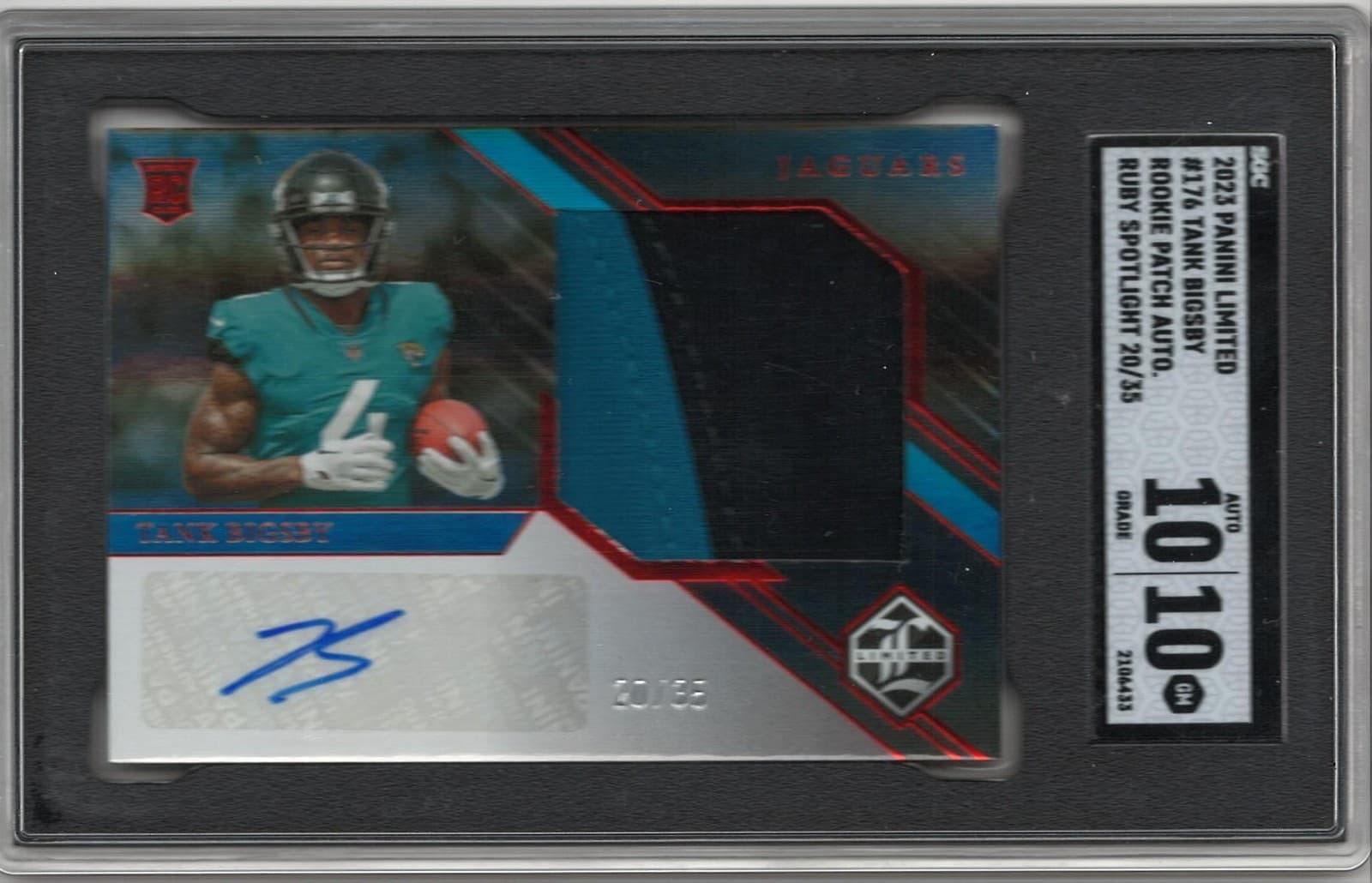 2023 Panini Limited Tank Bigsby Auto Ruby Spotlight RPA /35 SGC 10/10