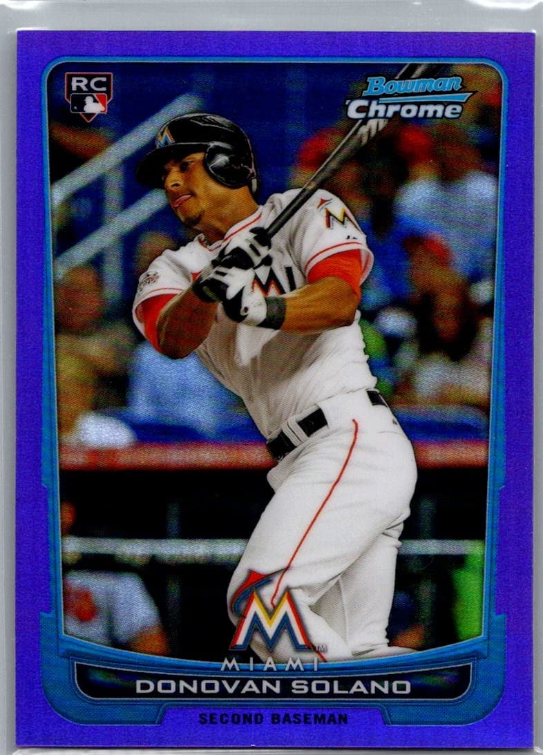 2012 Bowman Chrome #148 Donovan Solano Purple Refractors #/199