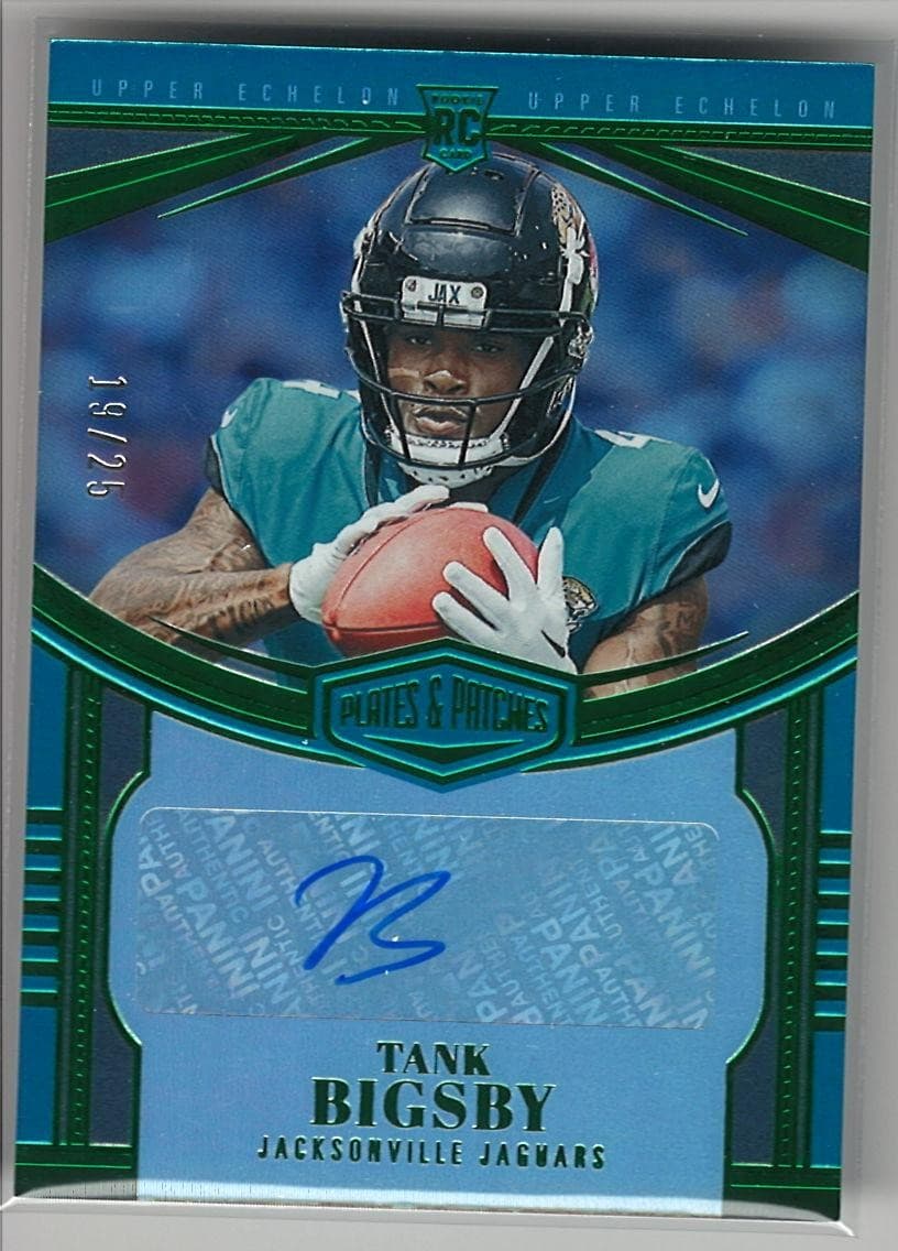 2023 Panini Plates & Patches Tank Bigsby Rookie Upper Echelon Green Auto /25