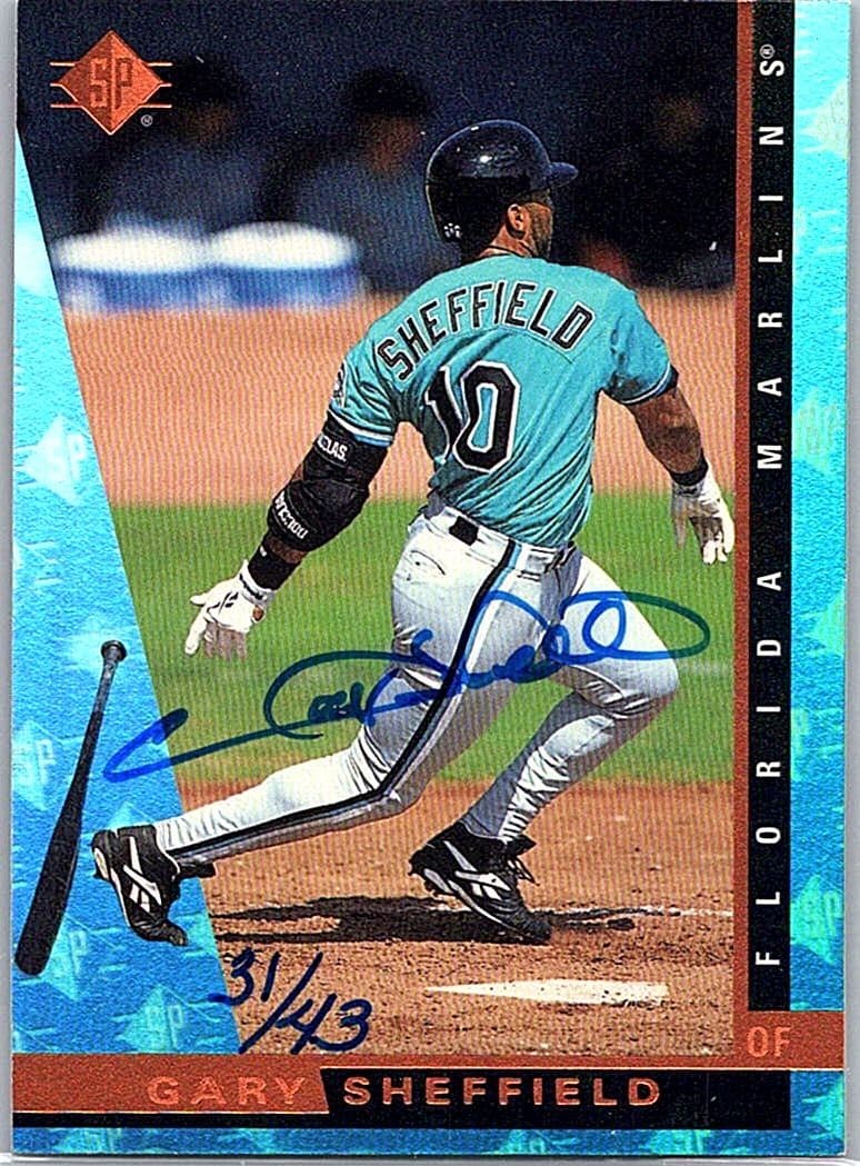 2001 SP Authentic #75 Gary Sheffield Autographed Buybacks #/43
