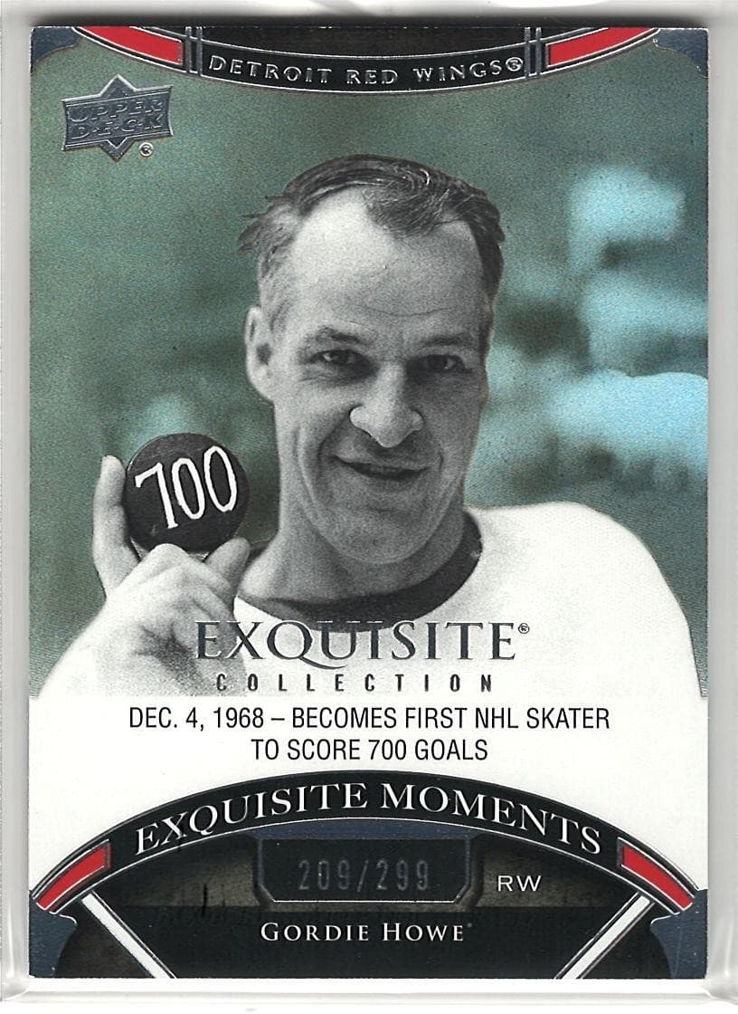 2022-23 Upper Deck Black Diamond Gordie Howe Exquisite Collection Moments /299