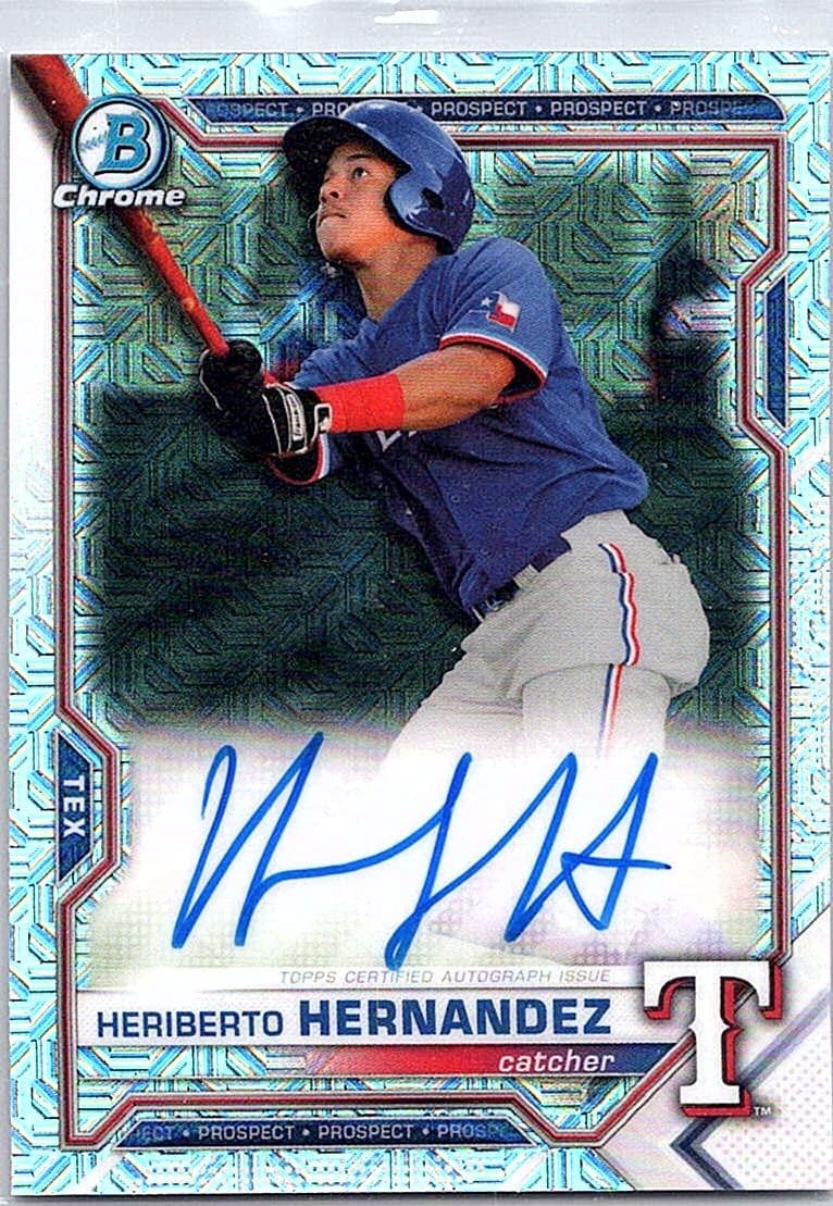 2021 Bowman Chrome Heriberto Hernandez Mojo Refractor Auto