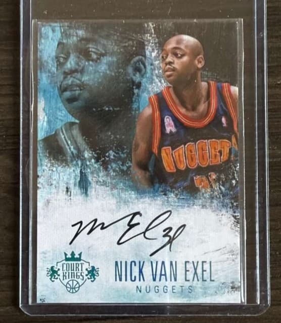 2014-15 Panini Court Kings #CK-NVE Nick Van Exel Autographs Sapphire /25