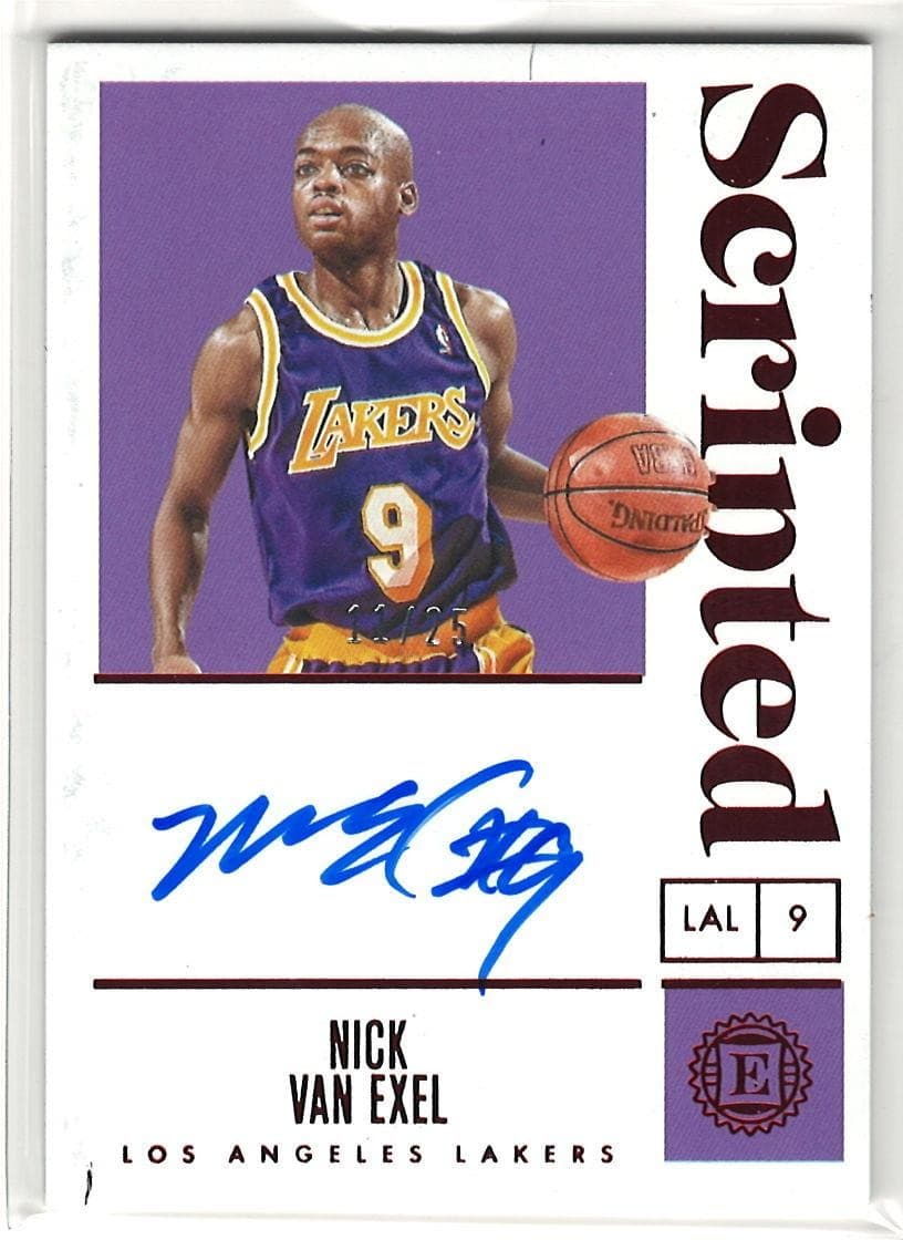 2019-20 Panini Encased Nick Van Exel Scripted Signatures Red Auto /25