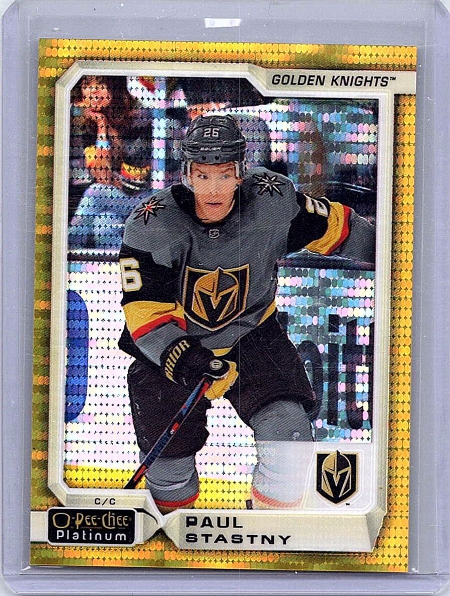 2018-19 O-Pee-Chee Platinum #104 Paul Stastny Seismic-Gold #/50