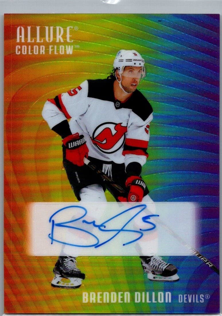 2025-26 Upper Deck Allure #RA-BD Brenden Dillon Color Flow Full Rainbow Auto
