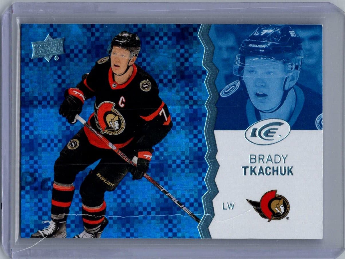 2023-24 Upper Deck Ice #67 Brady Tkachuk Ice Blue