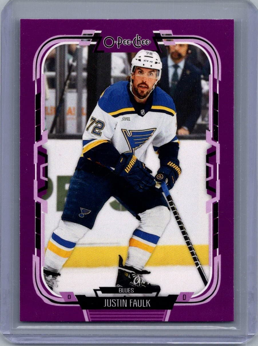 2025-26 O-Pee-Chee #254 Dylan Holloway Purple Border #/49