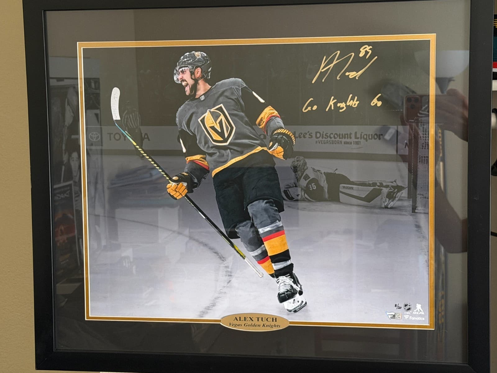 Framed Alex Tuch Signed 16x20 Go Knights Go Fanatics Authentic ONLY 20 MADE