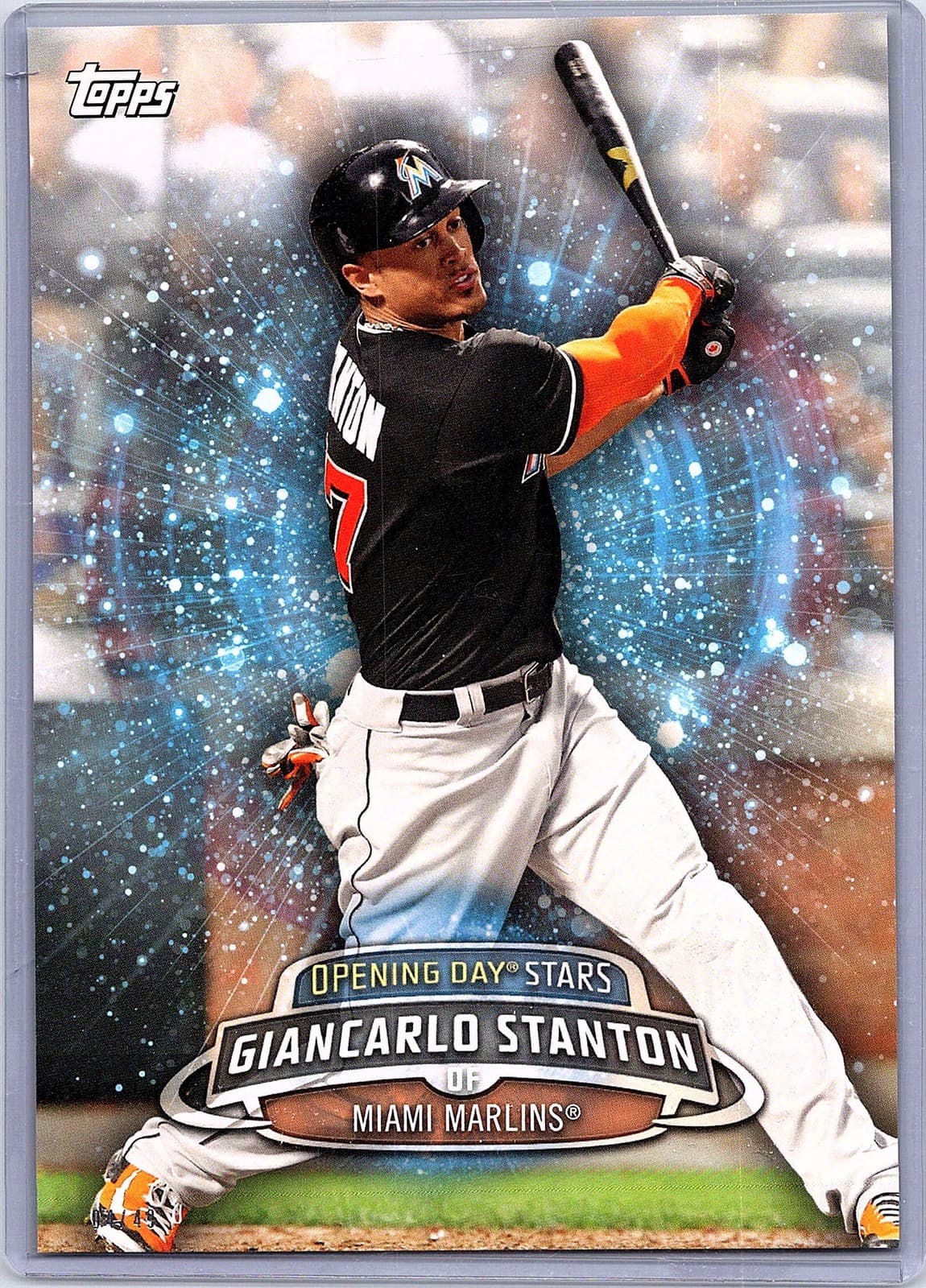 2017 Topps Opening Day Opening Day Stars 5x7 #ODS-23 Giancarlo Stanton #/49