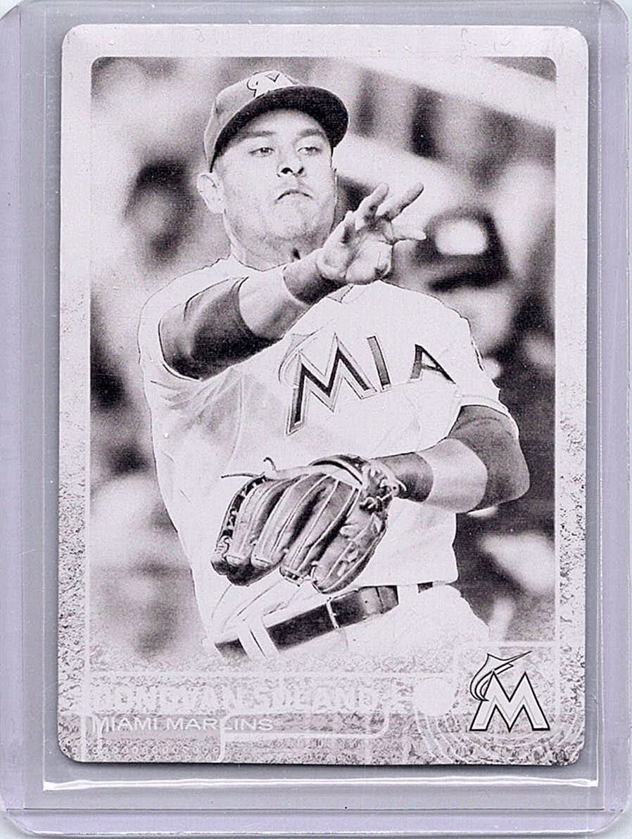2015 Topps Update #US390 Donovan Solano Printing Plates Black #/1