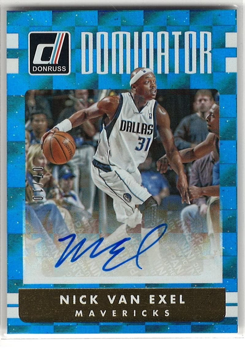 2016-17 Donruss #30 Nick Van Exel Dominator Signatures Gold Auto /10