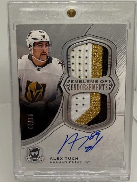 2018-19 Upper Deck The Cup Alex Tuch Emblems of Endorsement Autograph Patch /15