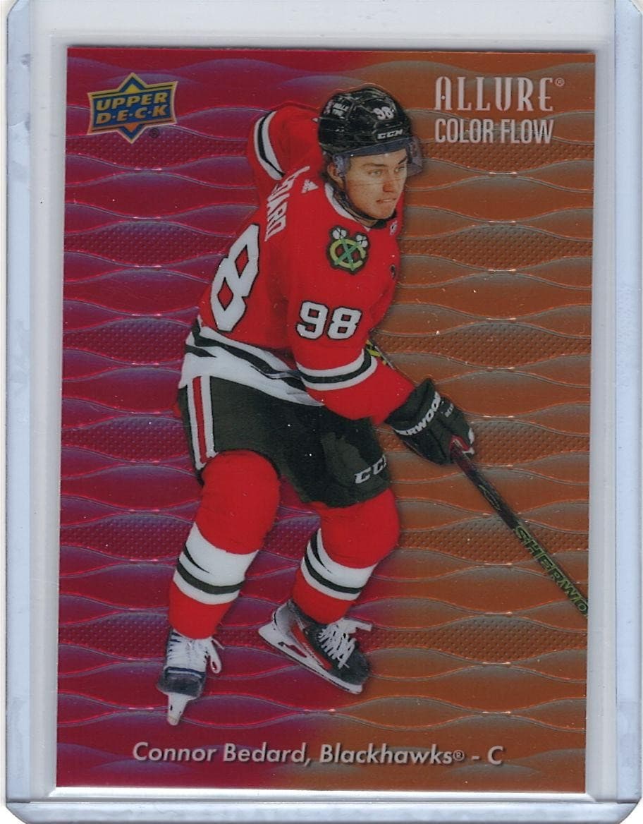 2023-24 Upper Deck Allure #CF-16 Connor Bedard RC Color Flow Red Orange