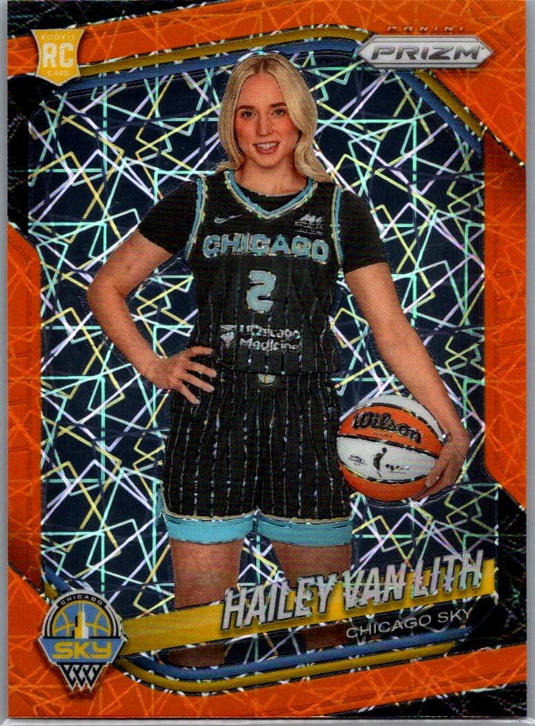 2025 Panini Prizm WNBA #139 Hailey Van Lith Orange Velocity Prizms