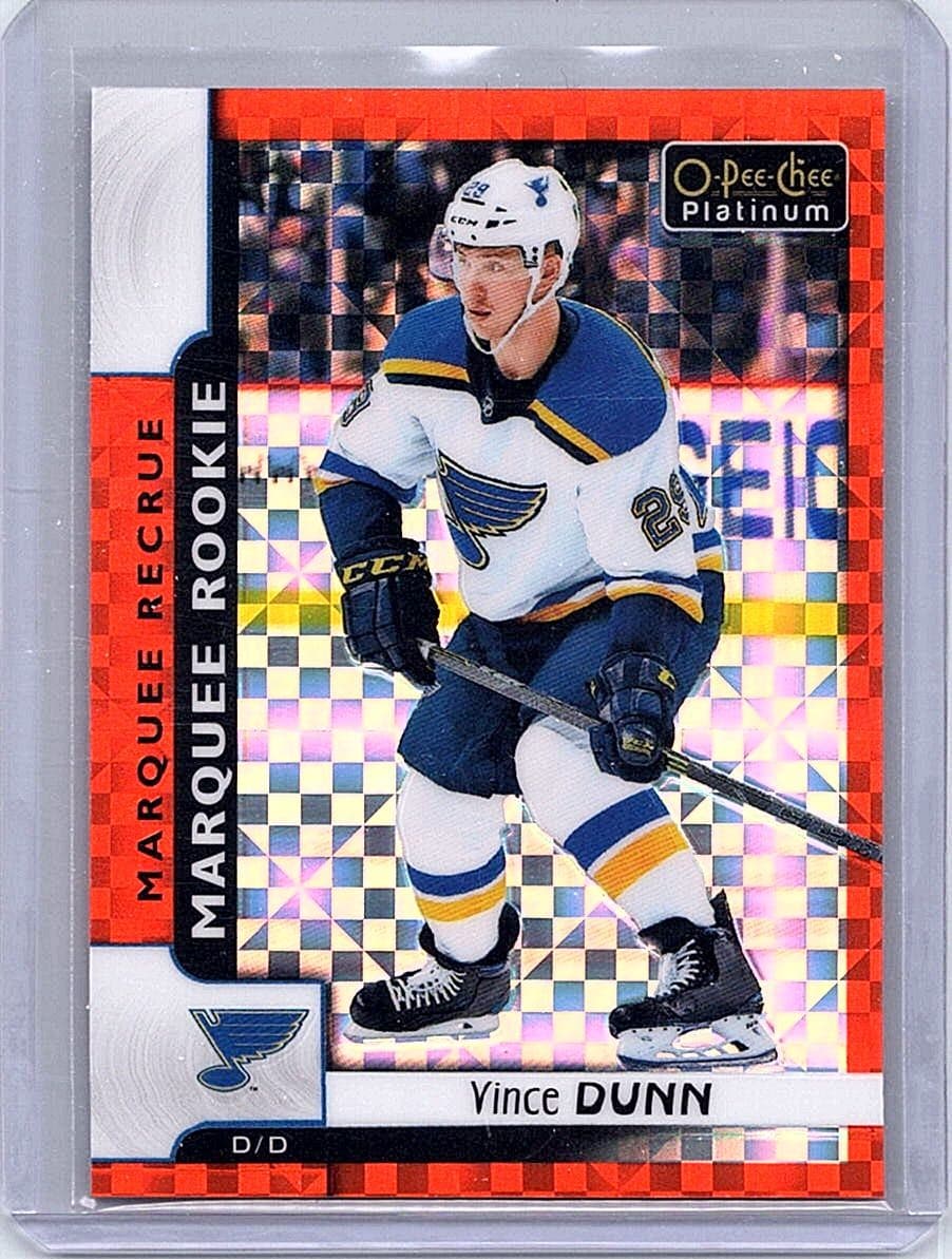2017-18 O-Pee-Chee Platinum #162 Vince Dunn Orange-Checkers #/25