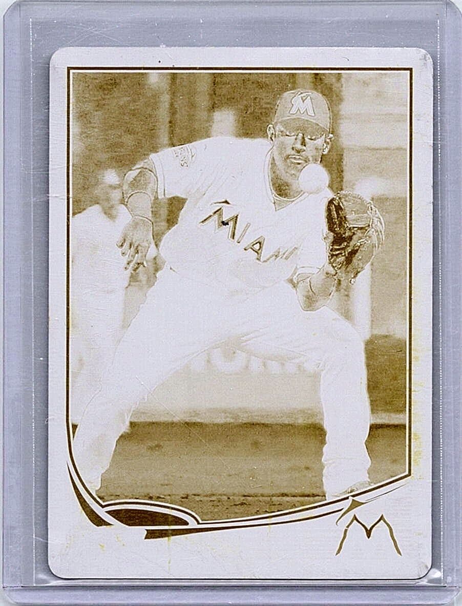 2013 Topps #543 Donovan Solano Printing Plates Yellow #/1